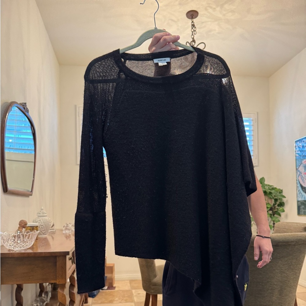 Helmut Lang Black Asymmetrical Sweater
